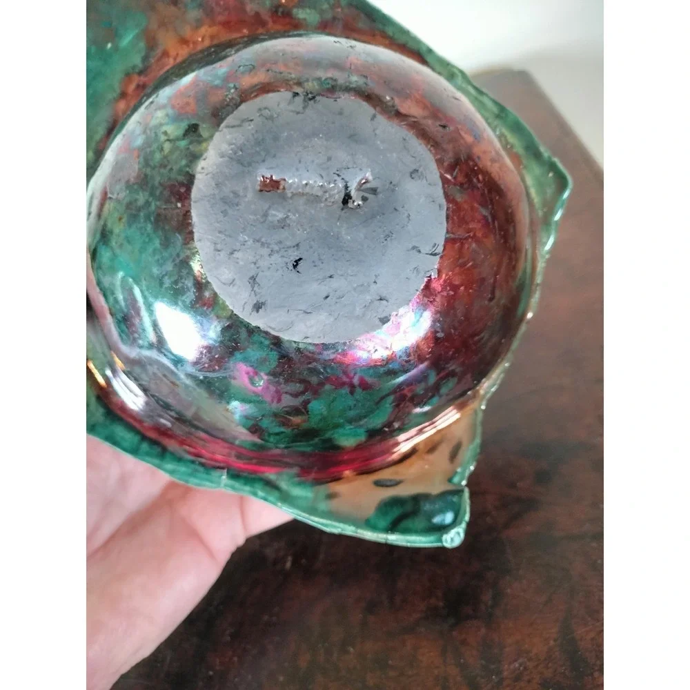 Signed Abstract Studio Art Pottery Sculptural Vessel Organic Glaze Vase 7.5
